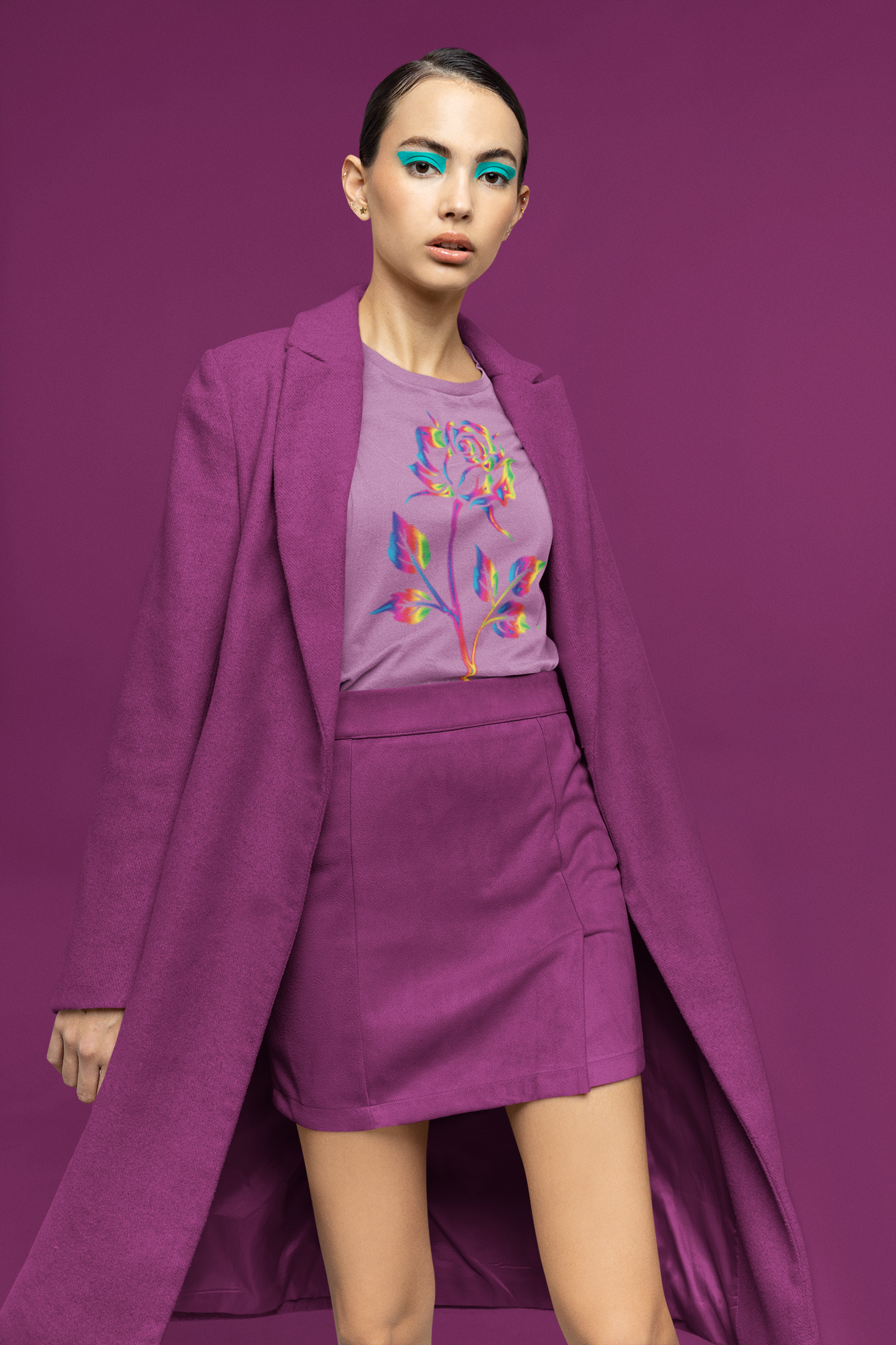 bella-canvas-t-shirt-mockup-featuring-a-woman-in-a-colorful-studio-m21310